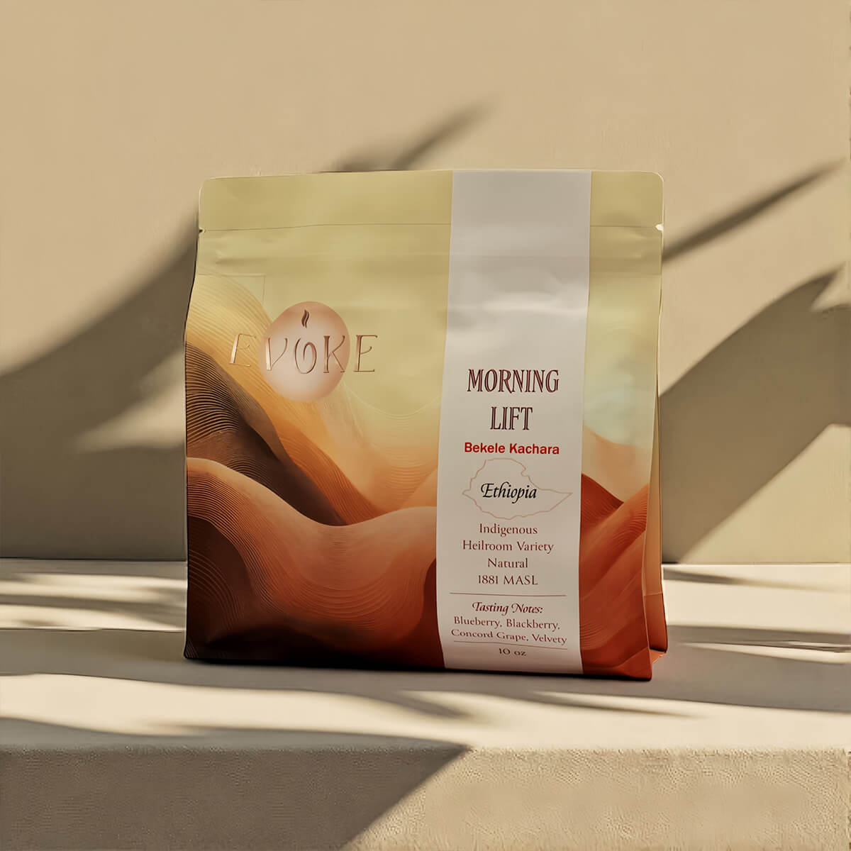Evoke Coffee Ethiopia Natural Blueberry Blackberry Concord Grape